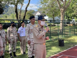 ผู้ว่าฯพังงา ตรวจเยี่ยมและให้โอวาทผู้เข้ารับสมัครเป็นอาสารักษาดินแดนจังหวัดพังงา