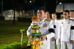 จังหวัดพังงา เชิญพุ่มดอกบัวประดิษฐ์พระราชทาน ถวายสักการะพระศรีมหาโพธิทศมราชบพิตร เนื่องในวันวิสาขบูชา ประจำปี 2569