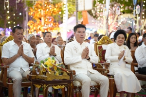 ผู้ว่าฯ พังงา เป็นประธานตัดหวายลูกนิมิต ผูกพัทธสีมา วัดบางวัน