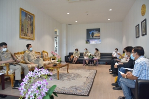 ผู้ว่าราชการจังหวัดพังงา ติดตามการก่อสร้างอนุสาวรีย์สามพระยาบริรักษ์ภูธร (อดีตเจ้าเมืองพังงา)