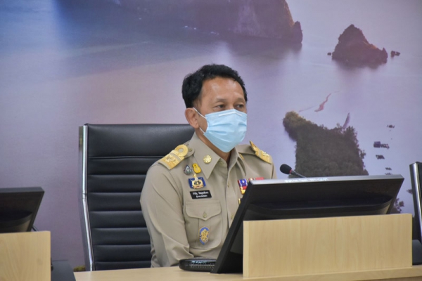 ประชุมคณะกรรมการโรคติดต่อจังหวัดพังงา เพี่อติดตามสถานการณ์การแพร่ระบาดของโควิด-19